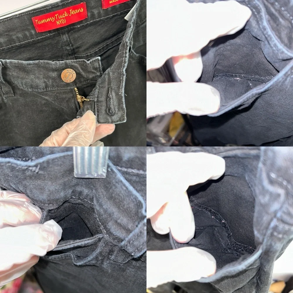 NYDJ Tummy Tuck Black Stretch Jeans Size 12 - “Liliana”
